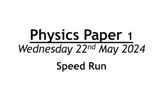 Edexcel GCSE Combined Science Physics Paper 1  Speed Run [upl. by Strenta]