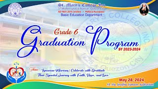 GRADE 6 GRADUATION PROGRAM SY 20232024 [upl. by Llemmart]