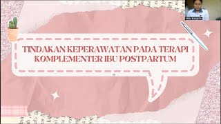 EBN KELOMPOK 3Keperawatan Komplementer pada ibu Postpartum [upl. by Tootsie]