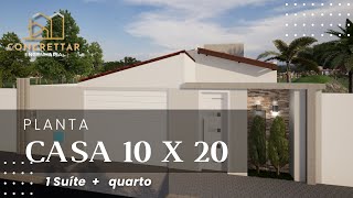 PLANTA DE CASA TERRENO 10X20 [upl. by Mountfort]