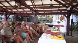 Esther and Omegas Cooking Class  Stew Fish and Breadfruit Pie [upl. by Alded164]