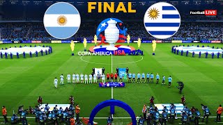 ARGENTINA vs URUGUAY  FINAL COPA AMÉRICA 2024  MESSI vs NUNEZ  REALISTIC PES GAMEPLAY [upl. by Anez685]