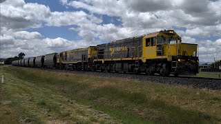 TasRail 2001 TR16 46 Coal train crossing Drummond Street Perth [upl. by Eirelam565]