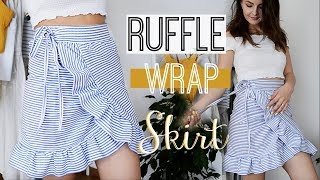 How to make a Ruffled Wrap Skirt  Owlipop DIY [upl. by Lambertson]