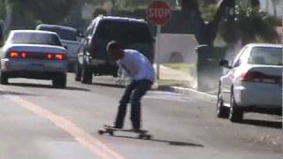 Longboard Skateboard Carving Uphill Barefoot [upl. by Carnahan]