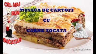 Musaca de cartofi cu carne tocatã [upl. by Hoag396]