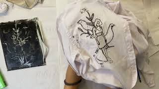 Upcycling clothes with monoprinting  Remakers Projects [upl. by Eilssel114]