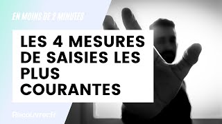 ⚖ Les 4 mesures de saisies les plus courantes [upl. by Annalla]