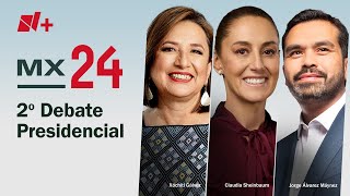 Segundo Debate Presidencial 2024 México Claudia Sheinbaum Xóchitl Gálvez Álvarez Máynez [upl. by Phillis]