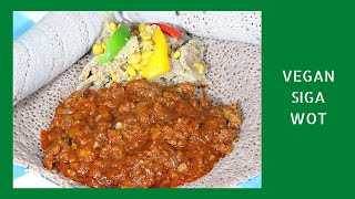 የፆም ስጋ በልተው ያውቃሉ  Vegan Meat Stew try it [upl. by Walker]