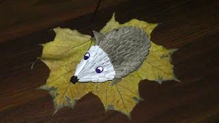 How to make a paper hedgehog 3D origami tutorial [upl. by Grissom]