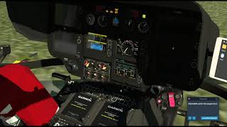 Cold amp dark start XPlane EC135 V5 Dual Garmin 750 EGHN  Sandown Airport  RWY 05 [upl. by Ycrad]