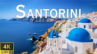 SANTORINI 4K  Journey Through Stunning Views with Whitewashed Buildings and Deep Blue Seas [upl. by Cristi]