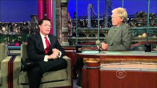 Stephen Colbert on Letterman 10710 [upl. by Ayikahs]