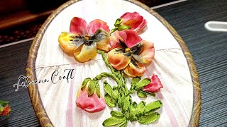 Tutorial Sulam Pita Bunga Pansy untuk PemulaDiy Bunga Pita [upl. by Katrinka]