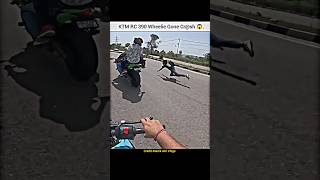 Ktm RC 390 wheelie gone wrong 😞 Crsh 🤬shorts bike rider ktm wheelie crash stunt duke390 [upl. by Ecirtnahs]