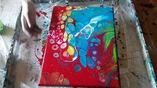 acrylic pouring big cells119 [upl. by Ahsimal]