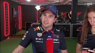 Sergio Perez Post Race Interview  Reacts to Crash  Azerbaijan Grand Prix 2024 f1 [upl. by Vasilis]