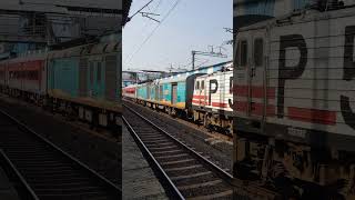 Express Train Running Between Palghar to Virar Railway Station Tracks  AC Rail At Saphale Station [upl. by Adian361]