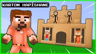 MİNECRAFT KARTON HAPİSHANEDEN KAÇIŞ 😱  Minecraft Parodileri [upl. by Annohsal]