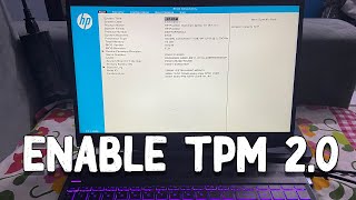 How To Enable TPM 20 in HP LAPTOP Bios for Windows 11 [upl. by Laine]