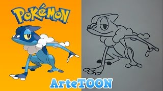 Como dibujar a Frogadier de ash paso a paso  how to draw Frogadier ash step by step [upl. by Blaise]