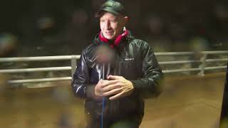 WATCH Anderson Cooper hit by debris on live TV while covering Hurricane Milton [upl. by Asseneg465]