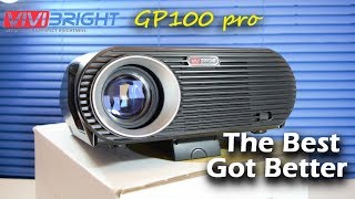 ViviBright GP100 Pro Projector  Best 720p WXGA LED Projector 2017 [upl. by Sara]