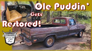 Restoration of Ole Puddin  Once Abandoned 1968 Ford F100  Complete Interior Overhaul [upl. by Selia776]