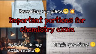 Important questions of chemistry Revealing my placeexam review💥😶 Study with music exam [upl. by Anert741]