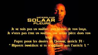 MC Solaar  Solaar Pleure part 2 HQ Lyrics [upl. by Steffy144]