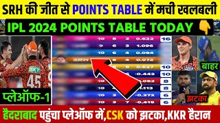 Points Table After Srh Vs Rr 50th Match अचानक 2 टीमें Ipl से बाहरCsk को झटका [upl. by Tekla480]