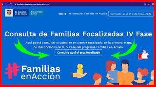 ¡Atención habilitaron Consulta de Familias en Acción Focalizadas IV fase  Consulte Aquí [upl. by Gustaf947]