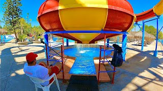 Super Bowl Water Slide at Albercas El Vergel Water Park [upl. by Asiat306]