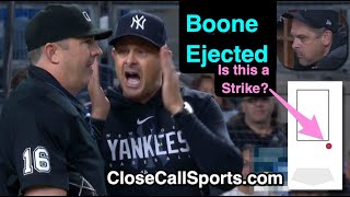 E233  Aaron Boone Ejected Over Lance Barretts Low Strike Calls After Early Warning to Stop [upl. by Allemahs]