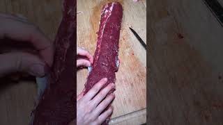 Deer Backstrap Butchering shorts [upl. by Euqinahs888]