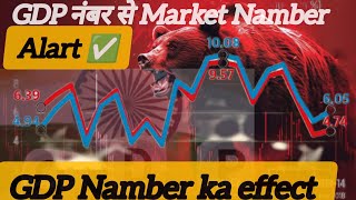 GDP के कमजोर आंकड़ों का शेयर बाजार पर प्रभाव  Monday को बाजार moment stockmarket [upl. by Hsetih158]