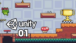 Make an 2D Platformer in Unity Part1  Player setup  Movement [upl. by Aillil]