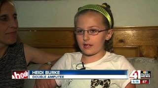 7 year old double amputee hopes to meet pen pal at childrens amputee convention [upl. by Nonnelg]