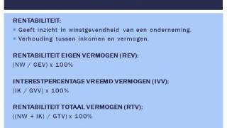 Ratios  rentabiliteit hefboomeffect amp cash flow MampO havovwo [upl. by Lina]