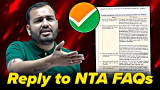 Reply to NTA FAQs  Im not satisfied with the NTAs Response  NEET SCAM 2024 [upl. by Ahsocin]