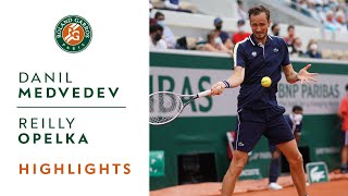 Danil Medvedev vs Reilly Opelka  Round 3 Highlights I RolandGarros 2021 [upl. by Clapp]