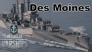 World of Warships Des Moines Fights For The Center [upl. by Nosretep580]