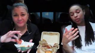 CAR MUKBANG VLOG WITH WING STOP [upl. by Aicilef937]