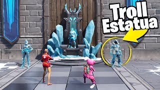 ME HAGO PASAR POR ESTATUA y Se lo creyeron😂😂  Fortnite Battle Royale [upl. by Spada]