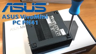 ASUS VivoMini PC PN41  Disassembly SSD RAM Upgrade ASMR [upl. by Maillliw]