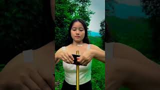 How to turn a reguler stick into a selfie stick craft outdoorsurvival trending outdoor camping [upl. by Tewell]