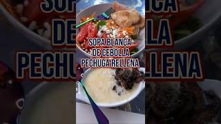 Sopa Blanca de cebolla pechuga rellena y ensalada [upl. by Yatnod206]