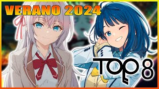 Top 8 Los mejores Animes Verano 2024 [upl. by Kcirdde]