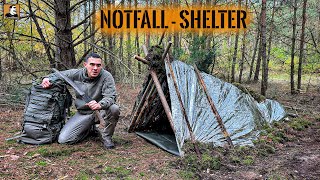 24h NOTFALL SHELTER bauen mit FritzMeinecke  Survival Mattin [upl. by Levesque540]